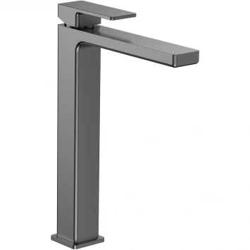 Смеситель для раковины AQUAme Savona AQM6814GM без донного клапана, оружейная сталь