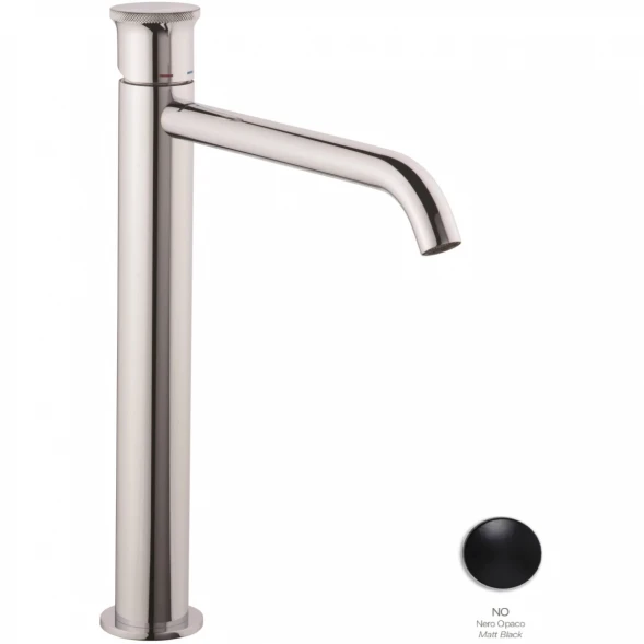 Смеситель для раковины Emmevi Filobrass 85003BIGZI/NEO с донным клапаном, черный матовый