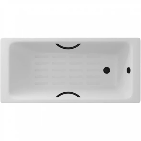 Ванна чугунная Delice Parallel DLR220505RB-AS 170x70 см, с ручками, антискользящим покрытием, белый
