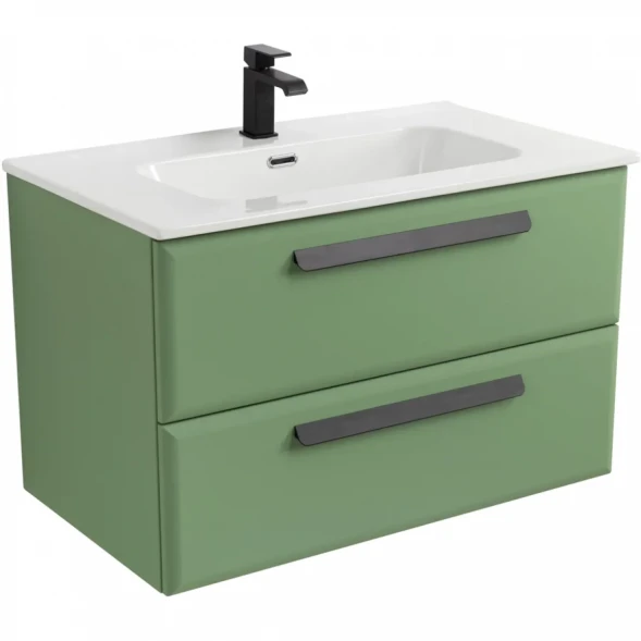 Тумба под раковину Cezares Eco ECO-CER-N-800-2C-SO-PS-P 80 см, подвесная, фисташковый матовый