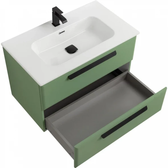 Тумба под раковину Cezares Eco ECO-CER-N-800-2C-SO-PS-P 80 см, подвесная, фисташковый матовый