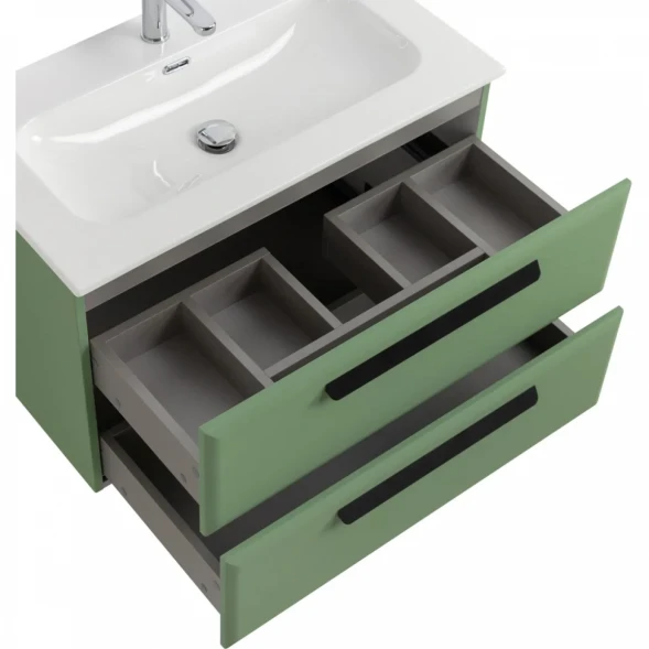 Тумба под раковину Cezares Eco ECO-CER-N-800-2C-SO-PS-P 80 см, подвесная, фисташковый матовый