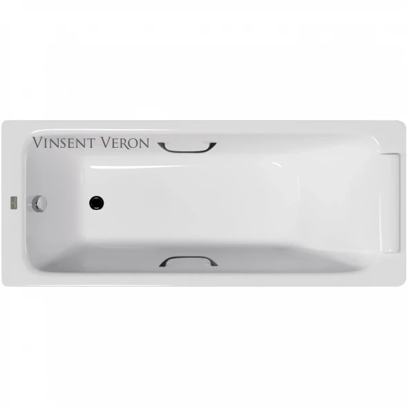 Ванна чугунная Vinsent Veron Italon VIT1707045H/VH0012BL 170x70 см, с ручками, белый