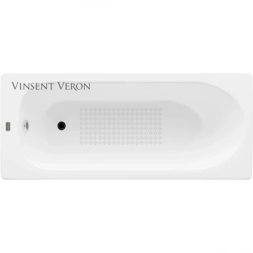 Ванна чугунная Vinsent Veron Soissons VCN1707042-AS 170x70 см, с антискользящим покрытием, белый