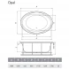 Акриловая ванна Vayer Opal GL000006826 180x120 см, отдельностоящая, белый