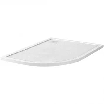 Душевой поддон BelBagno Uno TRAY-MR-UNO-RH-120/80-550-35-W-R-BO 120x80 см R, из литьевого мрамора, асимметричный, белый