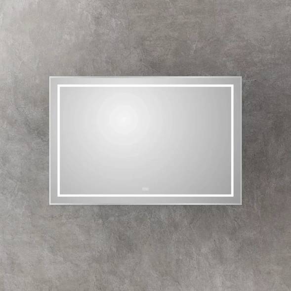 Зеркало BelBagno Kraft SPC-KRAFT-1200-800-LED-TCH-WARM 120x80 см, с LED-подсветкой, сенсорным выключателем, антизапотеванием, алюминий