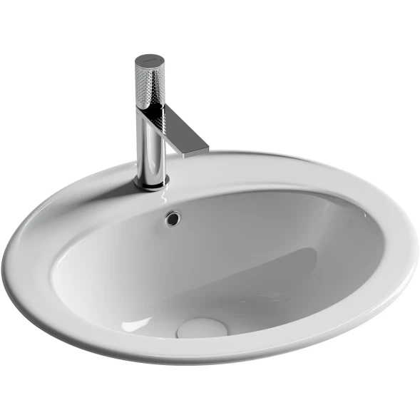 Раковина Ceramica Nova Sun CN6079 56,5x49,5 см, встраиваемая сверху, белый