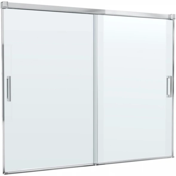 Шторка на ванну Cezares Tandem Soft TANDEM-SOFT-VF-2-170/145-C-Cr-IV 170 см, профиль хром, стекло прозрачное