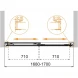 Шторка на ванну Cezares Tandem Soft TANDEM-SOFT-VF-2-170/145-C-Cr-IV 170 см, профиль хром, стекло прозрачное