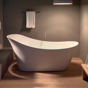Акриловая ванна Kerasan Waldorf 743201 167x82 см, отдельностоящая, белый