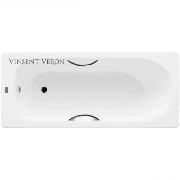Ванна чугунная Vinsent Veron Soissons VCN1707042H/VH0015CH 170x70 см, с ручками, белый