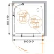 Душевой уголок Cezares Retro 90x90 см прозрачное c матовым узором RETRO-A-A-1-90-CP-Cr-L