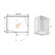 Душевой уголок Cezares Verona 90x100 см текстурное стекло VERONA-W-AH-1-90/100-P-Cr-L