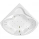 Акриловая ванна Whitecross Konsul 0110.150150.100.ULTRA.BR 149,5x149,5 см, с гидромассажем, угловая, белый