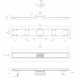 Душевой трап (лоток) BelBagno Luce BB-LD-LUCE-70-CR 63,96 см, с решеткой, 2 в 1 под плитку, хром