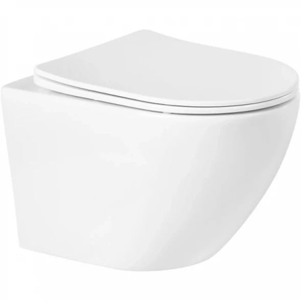 Унитаз подвесной BelBagno Sfera-R BB046CHR безободковый, белый