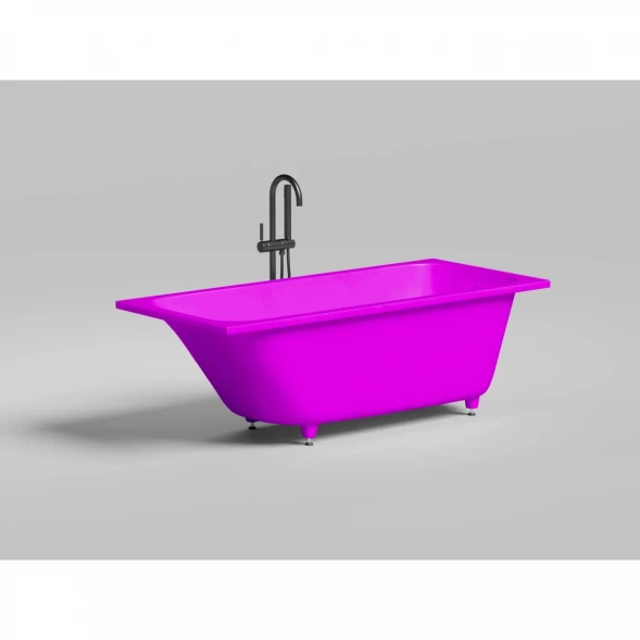 Ванна из литьевого мрамора Salini S-Stone Orlanda Kit 102121MF 170x70 см, покраска по RAL матовый полностью