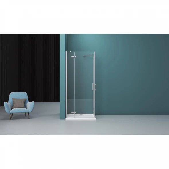 Душевой уголок 120x100 см BelBagno Kraft KRAFT-AH-22-120/100-C-Cr-R прозрачное