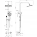 Душевая система Wonzon &amp; Woghand Muse Selesta WW-B4113-BG 255 мм, с термостатом, золотой матовый