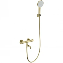 Термостат для ванны Wonzon &amp; Woghand Inn 3 WW-B2065-A1-BG с душевым гарнитуром, золотой матовый