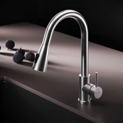 Смеситель для кухни AM.PM X-Joy S F85B07511 CoolStart, с выдвижным изливом, сатин