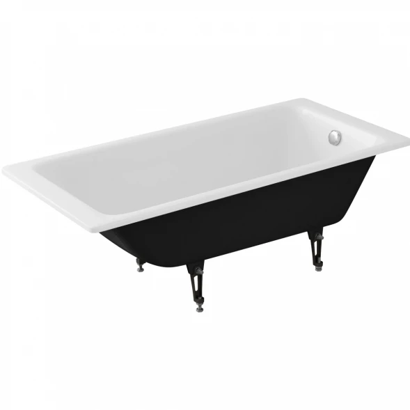 Ванна чугунная Delice Parallel DLR220506RB-AS 180x80 см, с ручками, антискользящим покрытием, белый