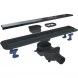 Душевой трап (лоток) BelBagno Luce BB-LD-LUCE-70-NERO 63,96 см, с решеткой, 2 в 1 под плитку, черный матовый