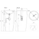 Раковина напольная 47x47 см Salini S-Sense Armonia 03 130113G