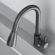 Смеситель для кухни AM.PM X-Joy S F85B07522 CoolStart, с выдвижным изливом, черный матовый