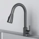 Смеситель для кухни AM.PM X-Joy S F85B07522 CoolStart, с выдвижным изливом, черный матовый