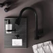 Смеситель для кухни AM.PM X-Joy S F85B07522 CoolStart, с выдвижным изливом, черный матовый