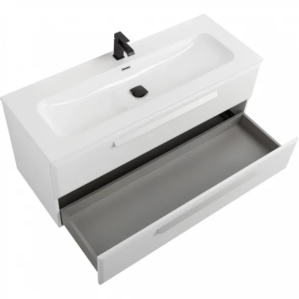 Тумба под раковину Cezares Eco ECO-CER-N-1200-2C-SO-BL 120 см, подвесная, Bianco Lucido