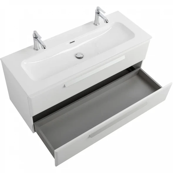 Тумба под раковину Cezares Eco ECO-CER-N-1200-2C-SO-BL 120 см, подвесная, Bianco Lucido