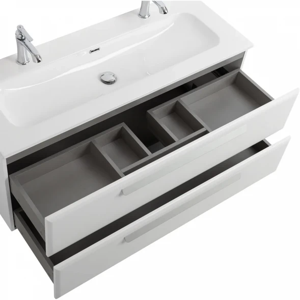 Тумба под раковину Cezares Eco ECO-CER-N-1200-2C-SO-BL 120 см, подвесная, Bianco Lucido