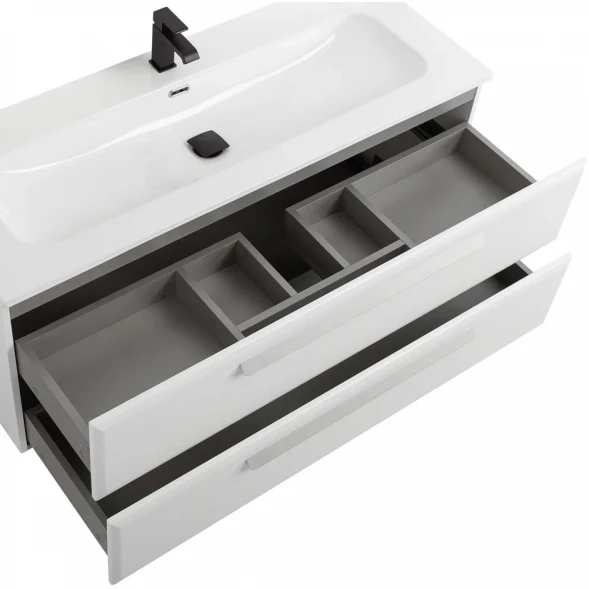 Тумба под раковину Cezares Eco ECO-CER-N-1200-2C-SO-BL 120 см, подвесная, Bianco Lucido