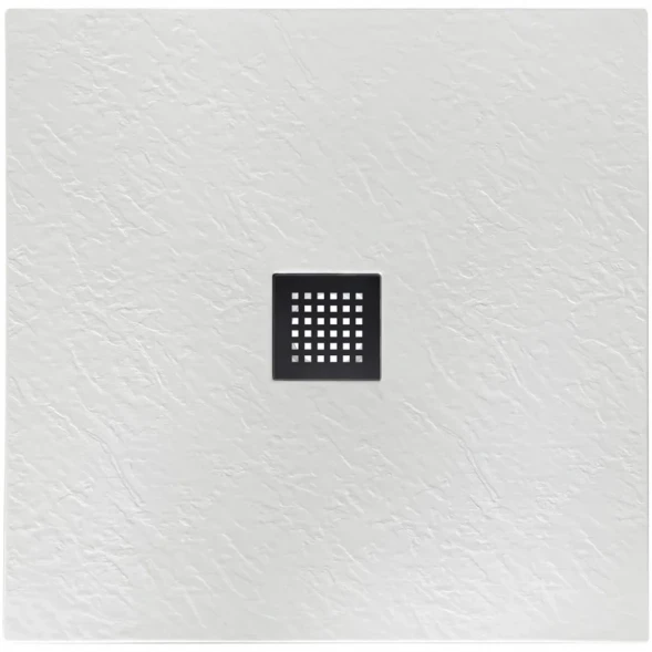 Душевой поддон BelBagno Uno TRAY-MR-UNO-A-90-35-W-NO 90x90 см, из литьевого мрамора, квадратный, белый