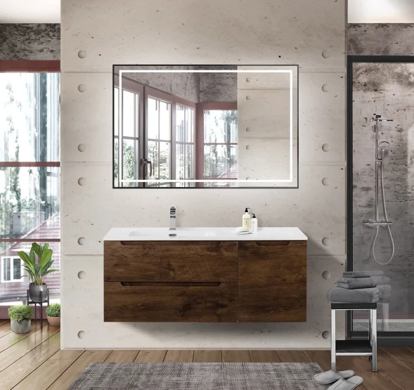 Тумба под раковину BelBagno Etna ETNA-1200-2C-1A-SO-RW-L 120,9 см L, подвесная, Rovere Moro