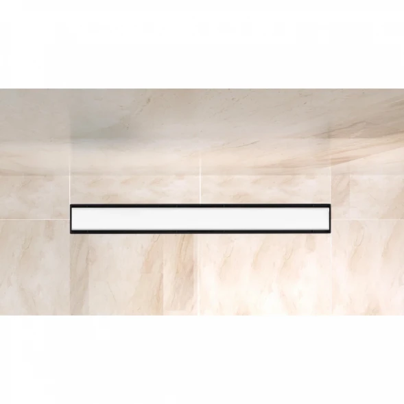 Душевой трап (лоток) BelBagno Luce BB-LD-LUCE-70-BIANCO 63,96 см, с решеткой, 2 в 1 под плитку, белый матовый