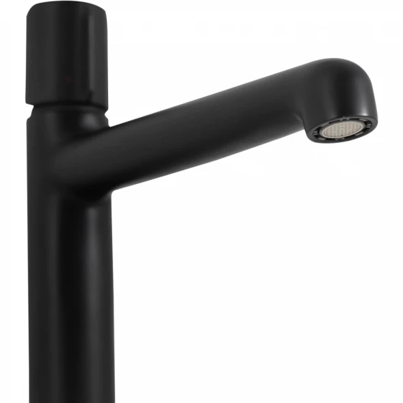 Смеситель для раковины BelBagno Uno UNO-LMC-NERO-W0 без донного клапана, черный матовый