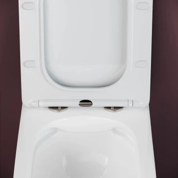 Унитаз подвесной Ceramica Nova Metric CN3007 безободковый, с сиденьем микролифт, белый