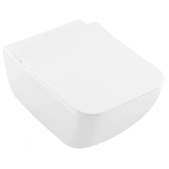 Унитаз подвесной Villeroy &amp; Boch Venticello 4611RL01 безободковый, с сиденьем микролифт, альпийский Белый