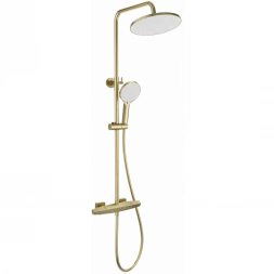 Душевая система Wonzon & Woghand Neo WW-B3045-A-BG 255 мм, с термостатом, золотой матовый