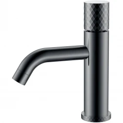 Смеситель для раковины Boheme Stick Diamond 121-SGM графит глянец