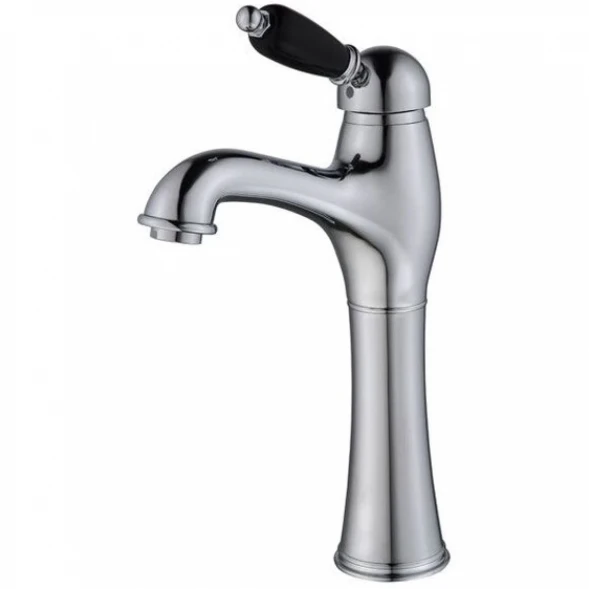 Смеситель для раковины Caprigo Adria Uno Black Edition 02B-525-crm с донным клапаном, хром