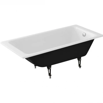 Ванна чугунная Delice Repos DLR220507RB-AS 150x70 см, с ручками, антискользящим покрытием, белый