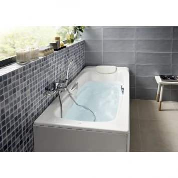 Ванна чугунная Roca Ming 2302G000R 170x85 см, с отверстиями под ручки, антискользящим покрытием, белый