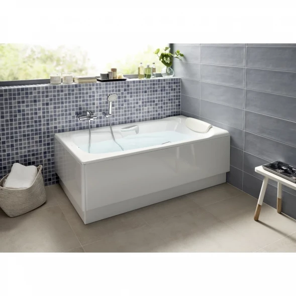 Ванна чугунная Roca Ming 2302G000R 170x85 см, с отверстиями под ручки, антискользящим покрытием, белый
