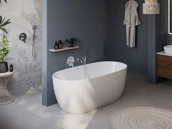 Акриловая ванна BelBagno BB415-1700-800 170x79,5 см, отдельностоящая, белый
