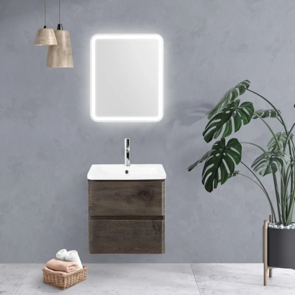 Тумба Rovere Nature Grigio 57 см BelBagno Albano ALBANO-CER-600-2C-SO-RNG